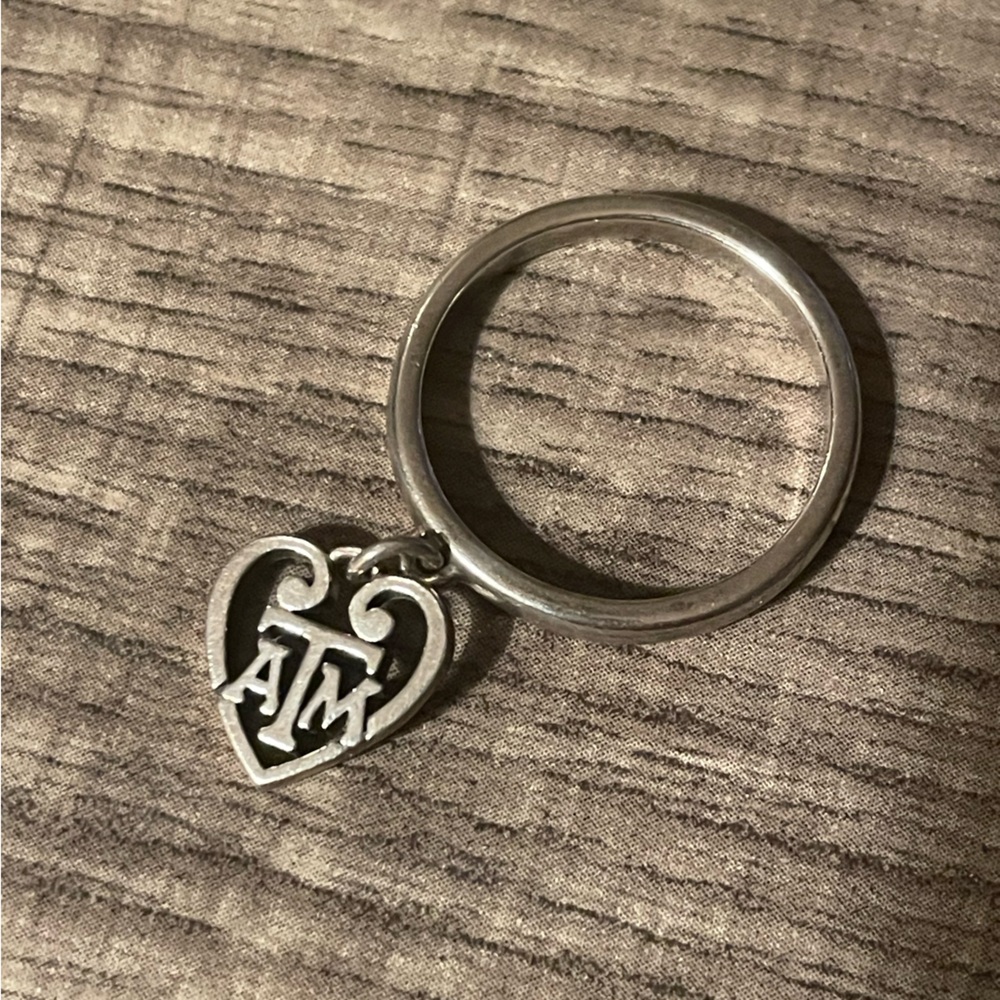 *RETIRED* JAMES AVERY ❤️ Texas A&M Dangle Ring size 7 Ster Silver - Picture 2 of 4